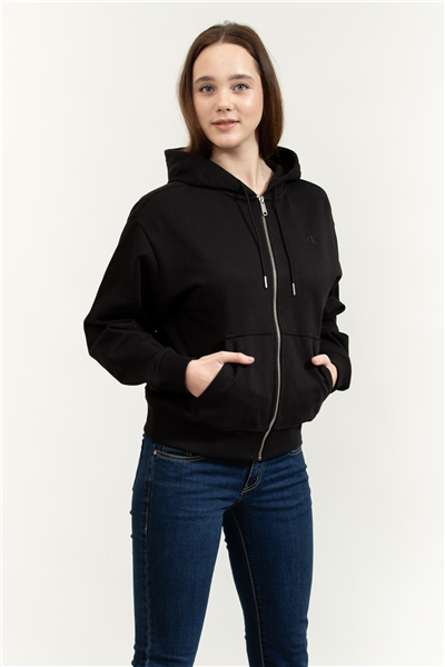 Calvin Klein Archive Logo French Terry Fz Hoo Kadın Fermuarlı Sweatshirt