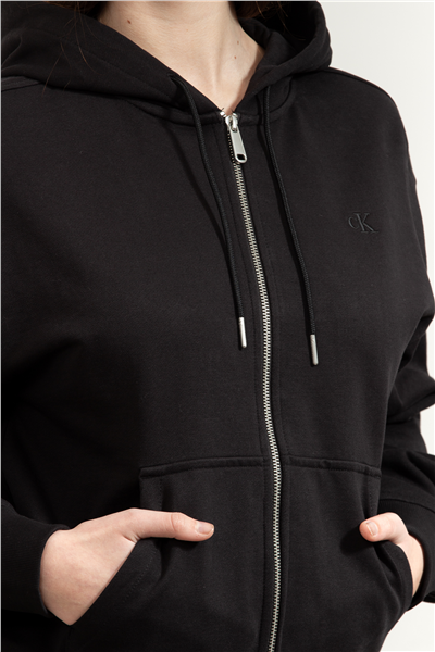 Calvin Klein Archive Logo French Terry Fz Hoo Kadın Fermuarlı Sweatshirt