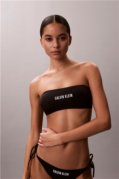 Calvin Klein Bandeau W Straps Kadın Bikini Üstü Siyah