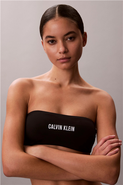 Calvin Klein Bandeau W Straps Kadın Bikini Üstü Siyah