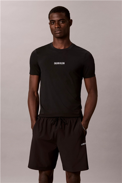 Calvin Klein Baselayer Tee Erkek Bisiklet Yaka T-Shirt Siyah