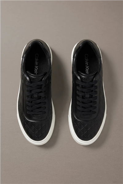 Calvin Klein Basket Cup Oxf Lup Hf Aop Lth Erkek Sneaker Gümüş