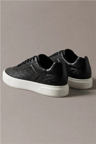 Calvin Klein Basket Cup Oxf Lup Hf Aop Lth Erkek Sneaker Gümüş