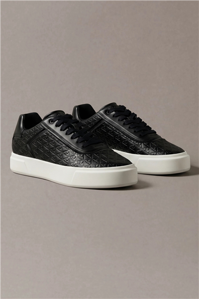 Calvin Klein Basket Cup Oxf Lup Hf Aop Lth Erkek Sneaker Gümüş