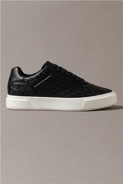 Calvin Klein Basket Cup Oxf Lup Hf Aop Lth Erkek Sneaker Gümüş