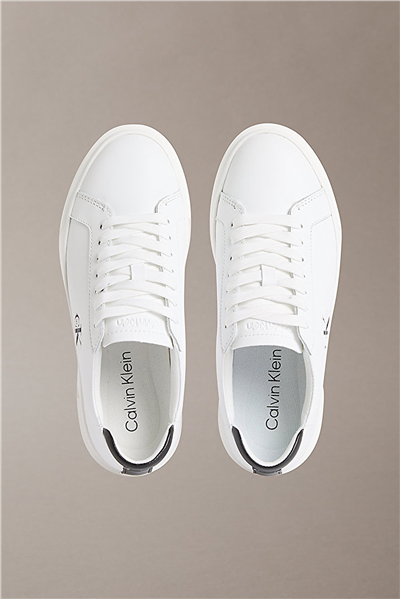 Calvin Klein Basket Cupsole Laceup Lth Ml Erkek Sneaker Beyaz