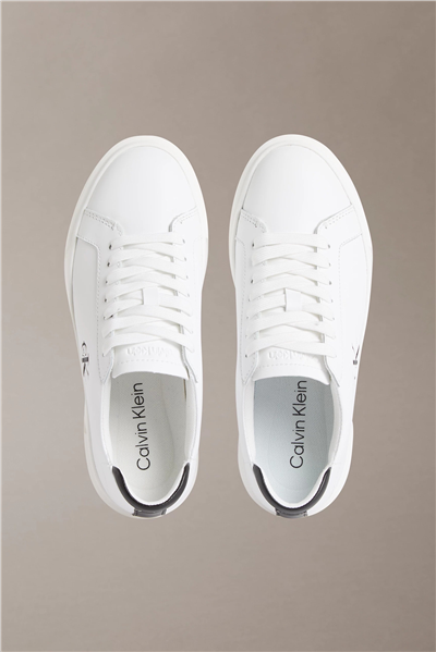 Calvin Klein Basket Cupsole Laceup Lth Ml Erkek Sneaker Beyaz