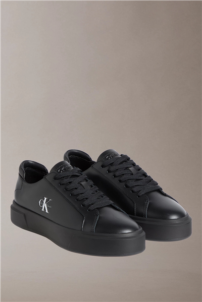 Calvin Klein Basket Cupsole Laceup Lth Ml Erkek Sneaker Siyah