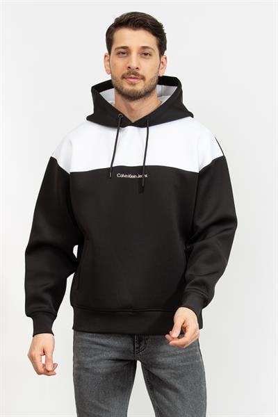 Calvin Klein Blocking Spacer Erkek Kapüşonlu Sweatshirt
