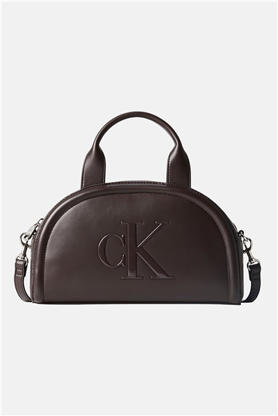 Calvin Klein Bold Ck Dome Crossbody Kadın Mini Omuz Çantası Kahverengi