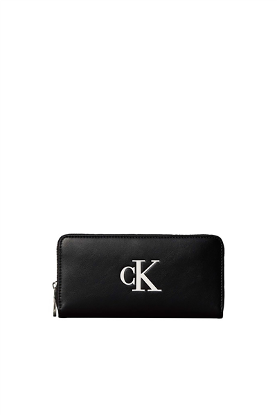 Calvin Klein Bold CK Long Zip Around Kadın Cüzdan Siyah
