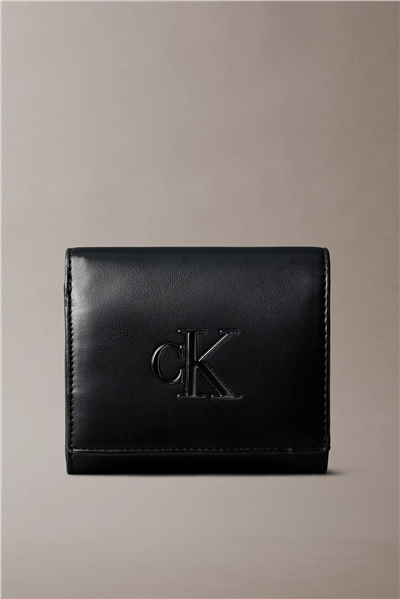 Calvin Klein Bold CK Medium Bifold Kadın Cüzdan Siyah