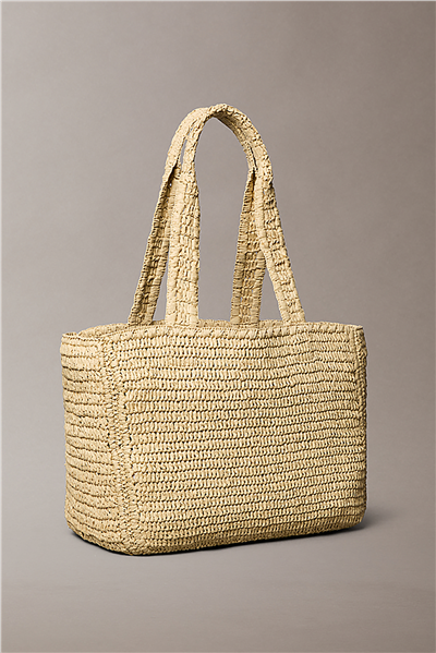 Calvin Klein Bold Ck Raffia Mediu Kadın Omuz Çantası