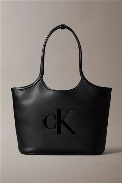 Calvin Klein Bold Ck Shopper Kadın Omuz Çantası Siyah