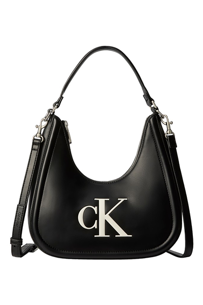 Calvin Klein Bold Ck Small Crescent Bag Kadın Mini Omuz Çantası Siyah