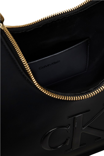 Calvin Klein Bold Ck Small Crescent Bag Kadın Mini Omuz Çantası Siyah
