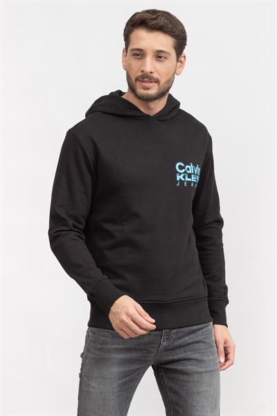 Calvin Klein Bold Color Institutional Hoody Erkek Kapüşonlu Sweatshirt