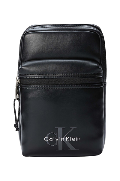 Calvin Klein Bold Logo Webbing Sling Erkek Reporter Çanta Siyah