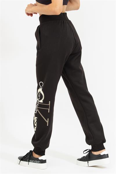 Calvin Klein Bold Monologo Cuffed Kadın Eşofman Altı Siyah