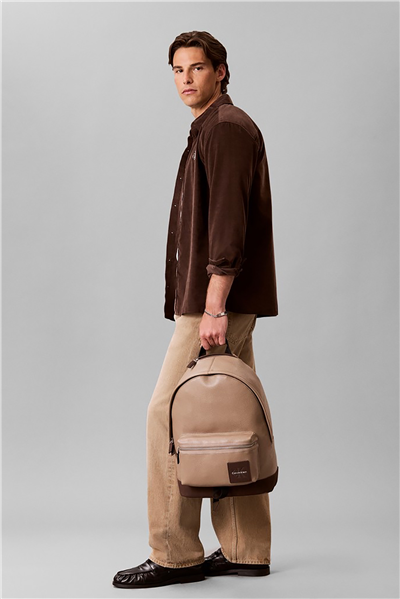 Calvin Klein Bold Pebble Ssnl Round Backpack Erkek Sırt Çantası Kahverengi