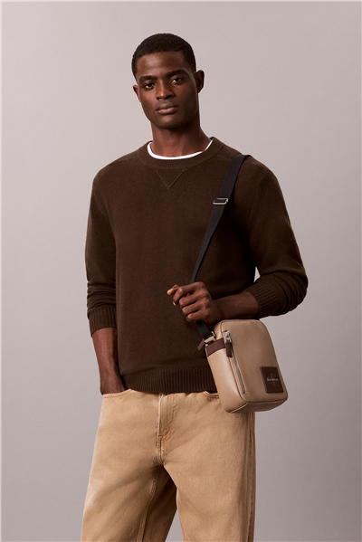 Calvin Klein Bold Pebble Ssnl Simple Erkek Reporter Çanta Kahverengi