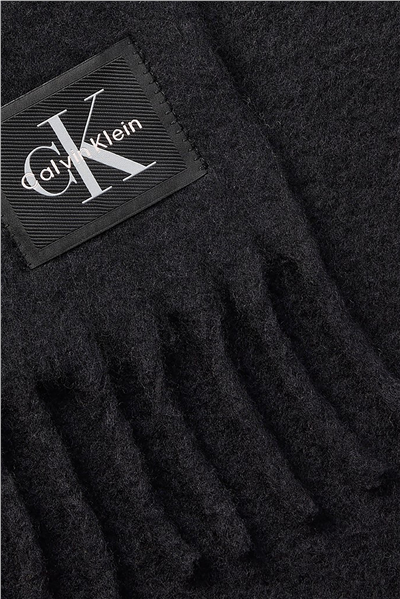 Calvin Klein Brus﻿Hed Solid HW Scarf Kadın Atkı Siyah