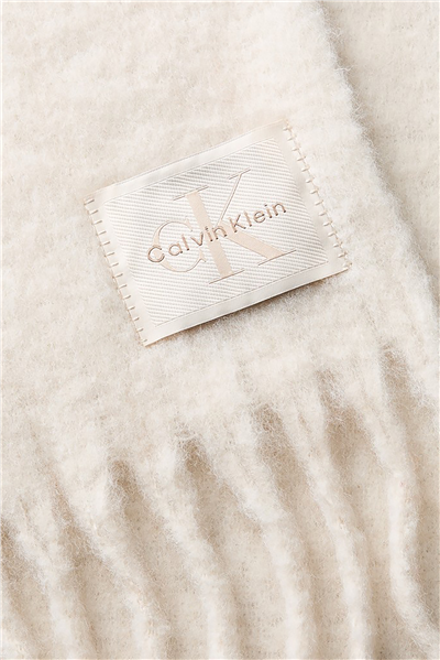 Calvin Klein Brus﻿Hed Solid HW Scarf Kadın Atkı Bej