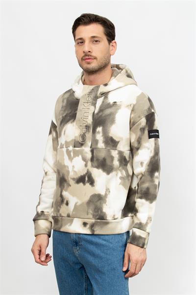Calvin Klein Camo Aop Half Zip Erkek Fermuarlı Sweatshirt