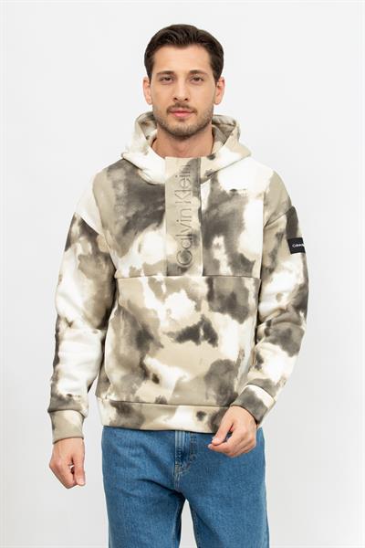 Calvin Klein Camo Aop Half Zip Erkek Fermuarlı Sweatshirt