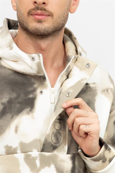 Calvin Klein Camo Aop Half Zip Erkek Fermuarlı Sweatshirt