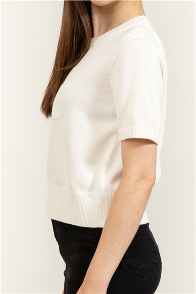 Calvin Klein Chunky Cotton Graphic Vest Kadın Triko