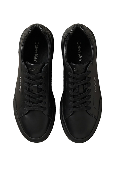 Calvin Klein Chunky Cups Laceup Lth Aop Bt Erkek Sneaker Siyah