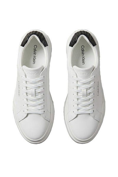 Calvin Klein Chunky Cups Laceup Lth Aop Bt Erkek Sneaker Beyaz