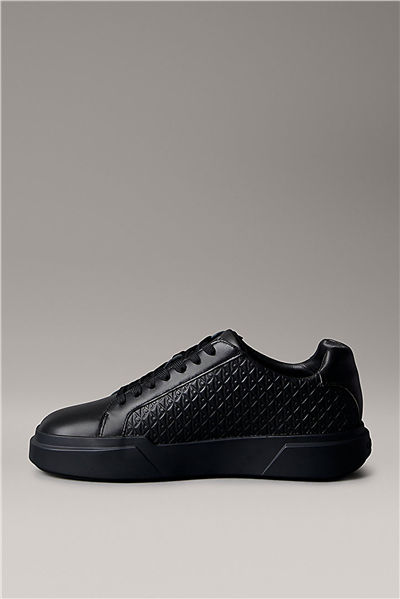 Calvin Klein Chunky Cupsole Laceup Lth Aop Erkek Sneaker Siyah
