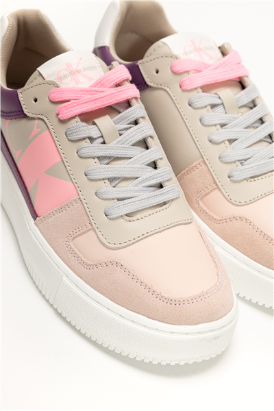 Calvin Klein Chunky Cupsole Laceup Mix Lth Wn Kadın Sneaker
