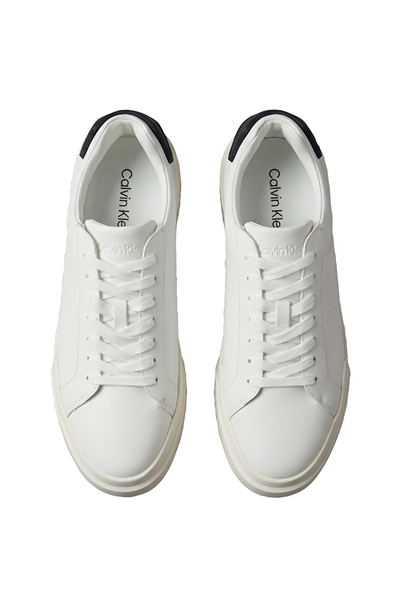 Calvin Klein Chunky Cupsole Laceup Rub Bt Lth Erkek Sneaker Beyaz