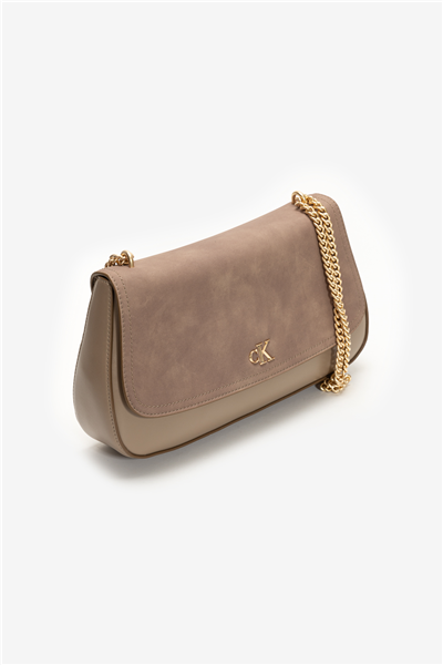 Calvin Klein CK Conv Chain Brushed Medium Bag Kadın Mini Omuz Çantası