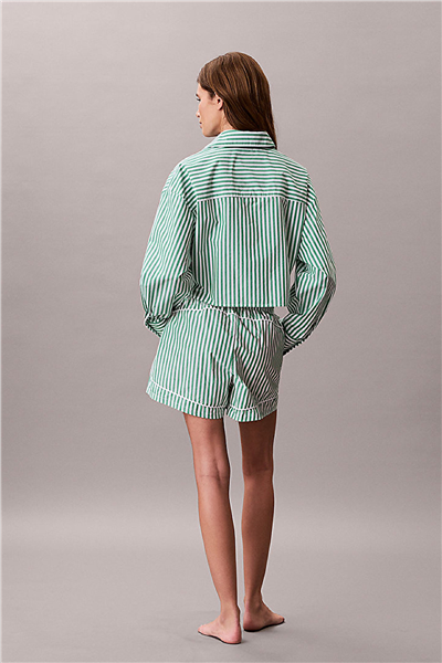 Calvin Klein Ck Graphic Cropped P Kadın Pijama Üstü Yeşil
