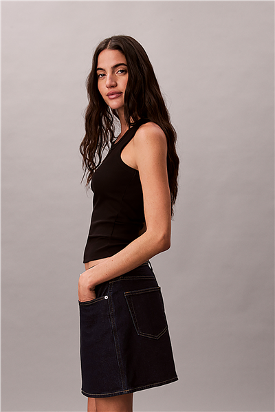 Calvin Klein Contour 2X2 Rib Grap Kadın Kolsuz T-Shirt