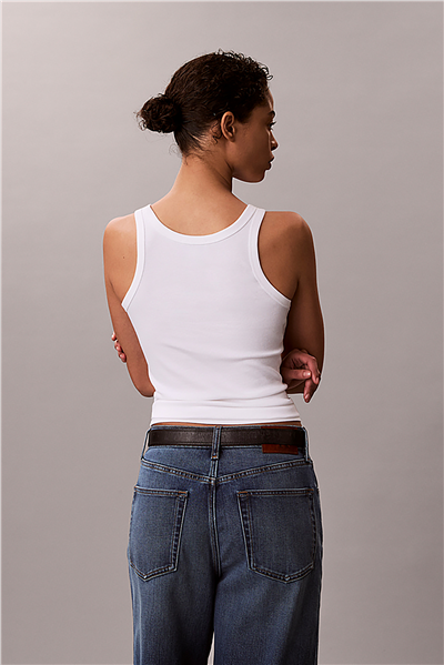 Calvin Klein Contour 2X2 Rib Grap Kadın Kolsuz T-Shirt