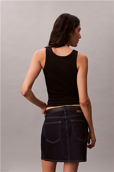 Calvin Klein Contour 2X2 Rib Grap Kadın Kolsuz T-Shirt