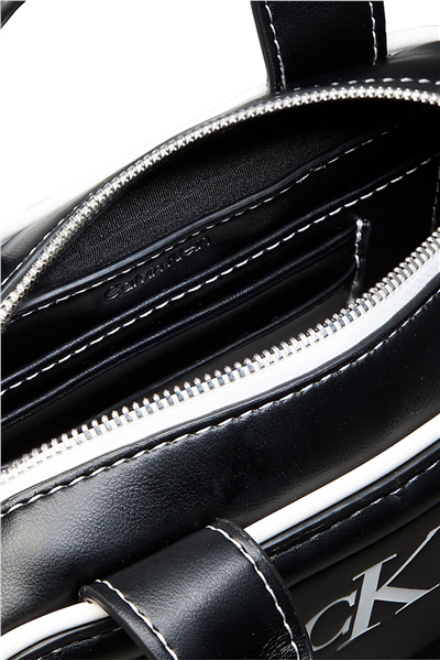 Calvin Klein Contrast Ck Mini Bauletto Bag Kadın Mini Omuz Çantası Siyah