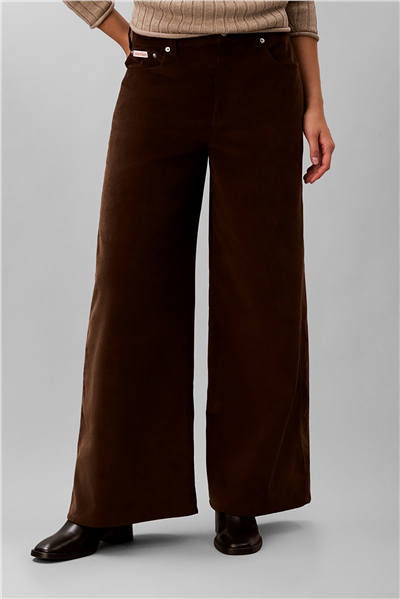 Calvin Klein Corduroy Wide Leg Pants Kadın Pantolon