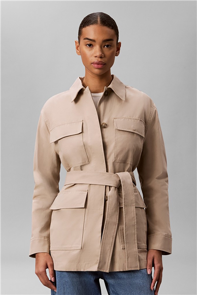 Calvin Klein Cotton Canvas Ssnl Field Jacket Kadın Mont