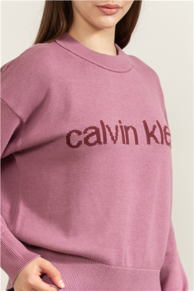 Calvin Klein Cotton Graphic Pullover Kadın Triko