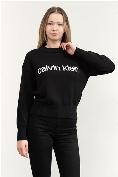 Calvin Klein Cotton Graphic Pullover Kadın Triko