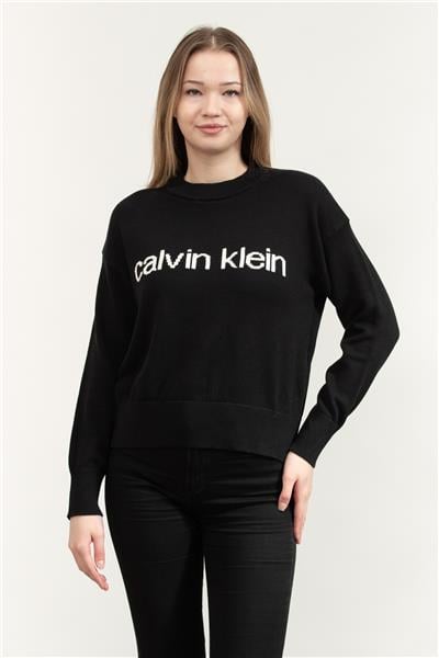 Calvin Klein Cotton Graphic Pullover Kadın Triko