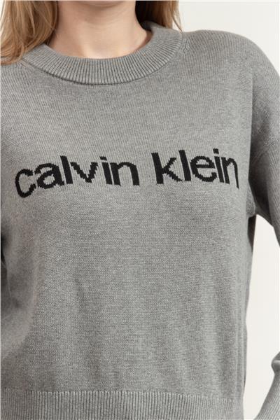 Calvin Klein Cotton Graphic Pullover Kadın Triko