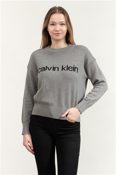 Calvin Klein Cotton Graphic Pullover Kadın Triko