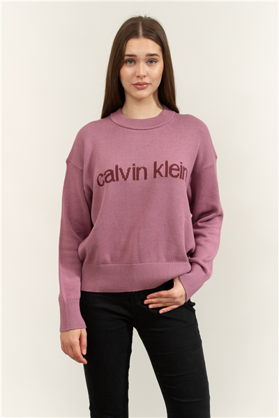 Calvin Klein Cotton Graphic Pullover Kadın Triko